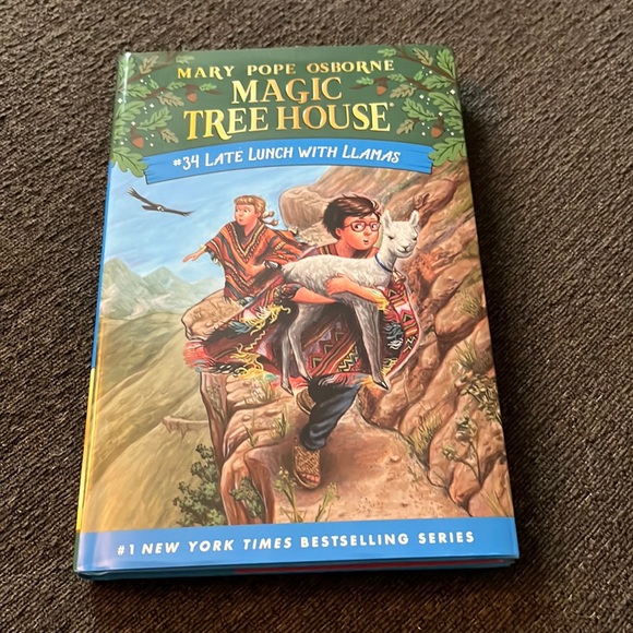 The Magic Treehouse #34 Late Lunch With Llamas by Mary Pope Osborne Hardcover - Picture 1 of 9